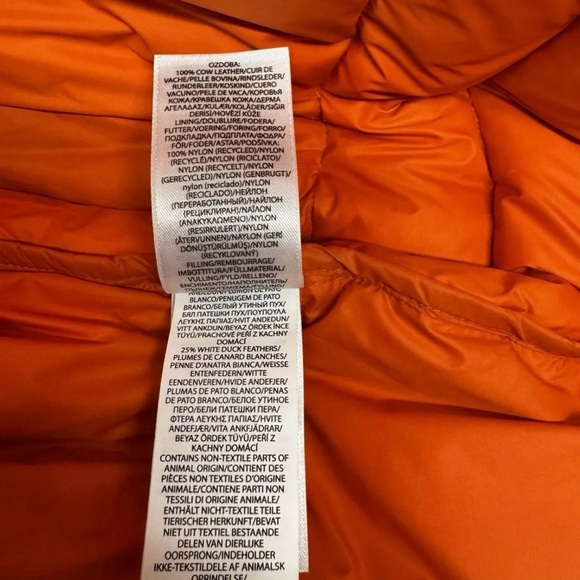 Polo Ralph Laurent Men's Orange Puffer parka insulated winter Jacket size M - Picture 13 of 16